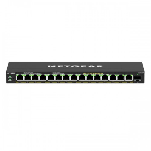 NETGEAR GS316EPP 16-Port Web Managed Switch [15x Gigabit Ethernet, PoE+ 231W, 1x SFP, Metallgehäuse, Lüfterlos] image 1
