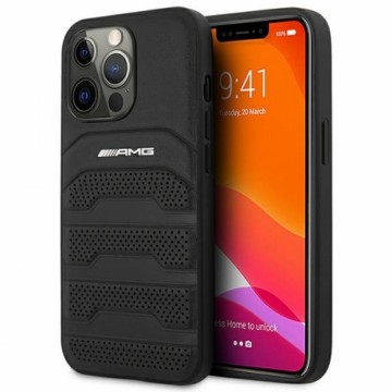 Mercedes AMG Leather Debossed Lines Case for iPhone 14 Pro Max