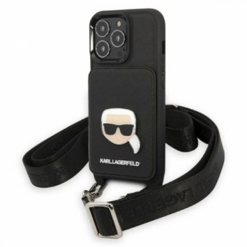 Karl Lagerfeld KLHCP13LSAKHPK iPhone 13 Pro | 13 6,1" hardcase Saffiano Metal Karl Head