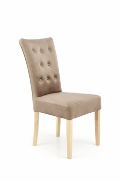 Halmar VERMONT chair, honey oak / beige Monolith 09