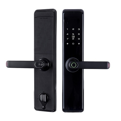 Hismart Smart Door Lock, Tuya, Mifare, Fingerprint, Right-Hand, Reverse image 1
