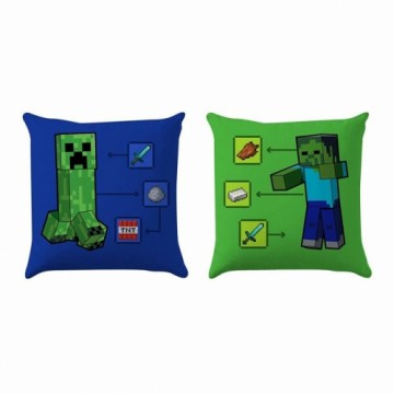 Подушка Minecraft Синий Зеленый 35 x 35 cm Квадратный