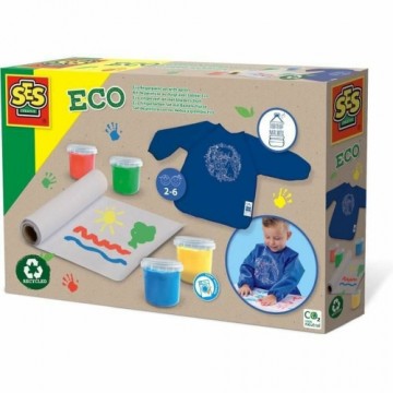 Pirkstu krāsa SES Creative Finger painting kit with Eco apron
