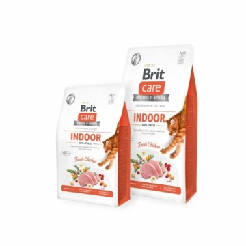 Kaķu barība Brit Care Grain Free Indoor Anti-Stress Pieaugušais Cālis 7 kg