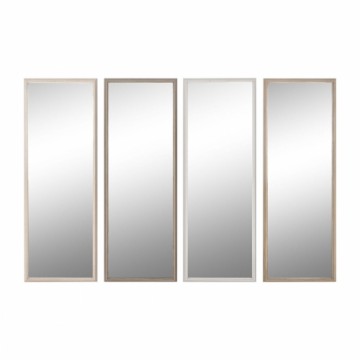 Sienas spogulis Home ESPRIT Balts Brūns Bēšs Pelēks Stikls polistirols 33 x 3 x 95,5 cm (4 gb.)