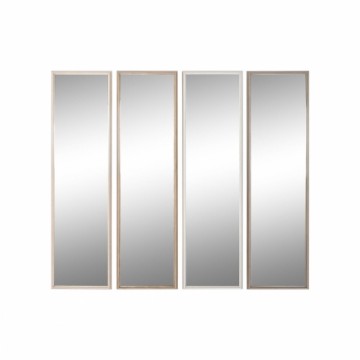 Sienas spogulis Home ESPRIT Balts Brūns Bēšs Pelēks Stikls polistirols 33,2 x 3 x 125 cm (4 gb.)