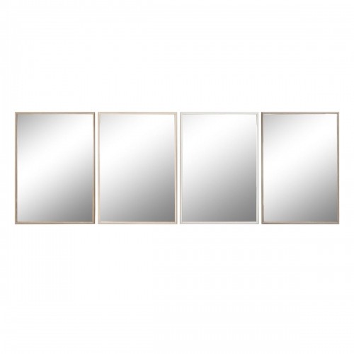 Sienas spogulis Home ESPRIT Balts Brūns Bēšs Pelēks Stikls polistirols 63,3 x 2,6 x 89,6 cm (4 gb.) image 1