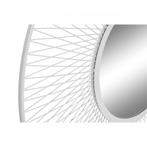Sienas spogulis Home ESPRIT Balts Metāls spogulis Urbāns 90 x 2 x 90 cm image 4