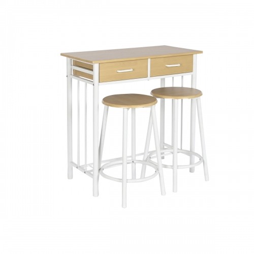 Стол и 2 стула DKD Home Decor Металл Деревянный MDF 80 x 50 x 84 cm image 1