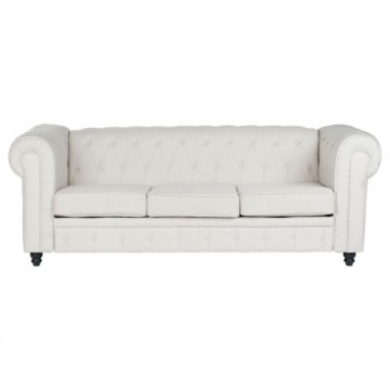 Dīvāns DKD Home Decor Balts Brūns Krēmkrāsa Koks 209 x 84 x 76 cm
