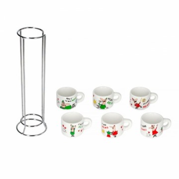 Set of 6 Espresso Cups with Stand Bialetti TAZZ202 Multicolor