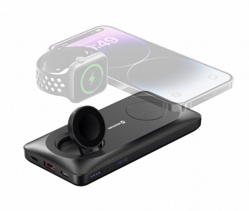 Swissten Bezvadu Power Bank Ārējas uzlādes baterija Priekš Apple Watch un MagSafe ierīcem 10000mAh image 4