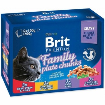Kaķu barība Brit Pouches Family Plate