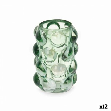 Gift Decor Svečturis Mikropērles Zaļš Stikls 8,4 x 12,5 x 8,4 cm (12 gb.)