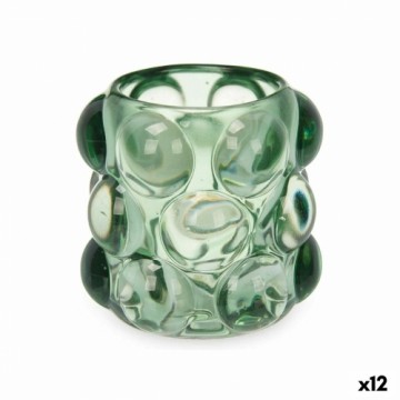Gift Decor Svečturis Mikropērles Zaļš Stikls 8,4 x 9 x 8,4 cm (12 gb.)