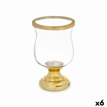Gift Decor Svečturis Vīnaglāze Bronza Tērauds 15,5 x 26 x 15,5 cm (6 gb.)