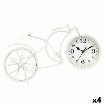Gift Decor Настольные часы Велосипед Белый Металл 40 x 19,5 x 7 cm (4 штук)