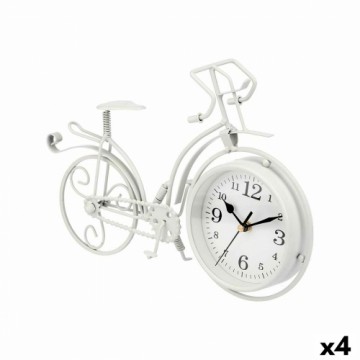 Gift Decor Настольные часы Велосипед Белый Металл 33 x 22,5 x 4,2 cm (4 штук)