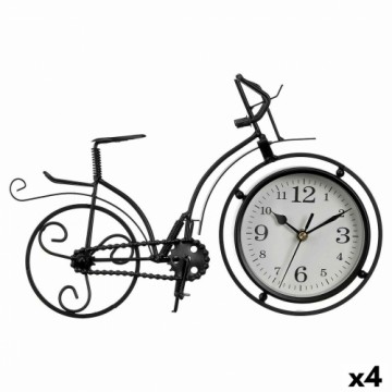 Gift Decor Настольные часы Велосипед Чёрный Металл 33 x 22,5 x 4,2 cm (4 штук)