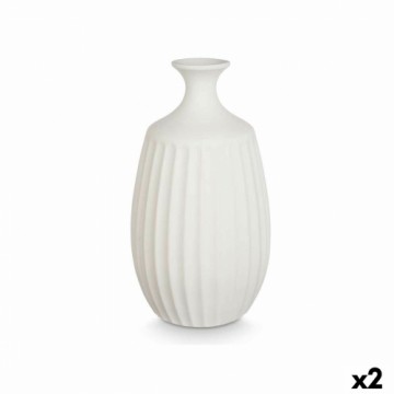 Gift Decor Vāze Balts Keramika 21 x 39 x 21 cm (2 gb.)