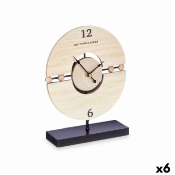 Gift Decor Настольные часы Bumba Melns Metāls Koks MDF 20,5 x 26,5 x 7 cm (6 gb.)