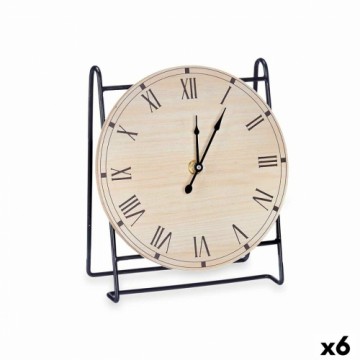 Gift Decor Настольные часы Melns Metāls Koks MDF 19 x 21 x 9 cm (6 gb.)
