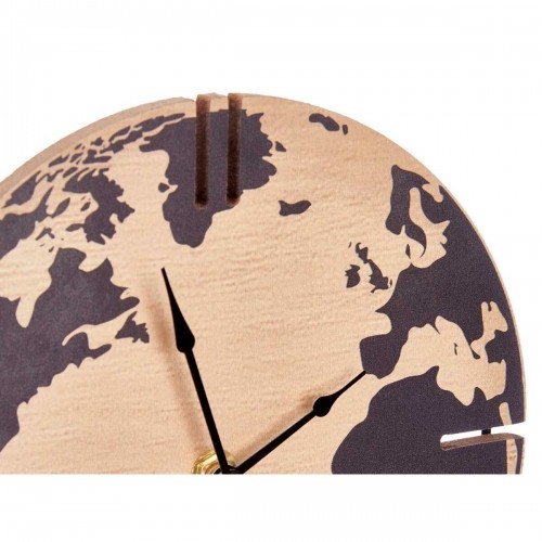 Gift Decor Настольные часы Pasaules Karte Melns Metāls Koks MDF 22,5 x 30,5 x 12 cm (6 gb.) image 2