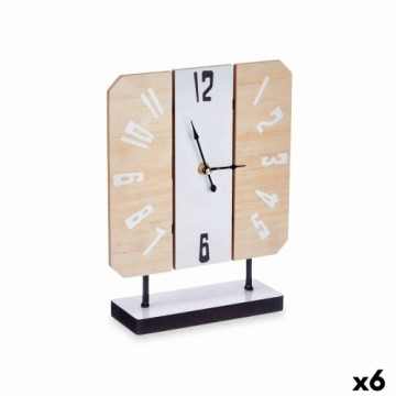Gift Decor Настольные часы Белый Металл Деревянный MDF 22 x 28 x 7 cm (6 штук)