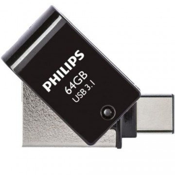 PHILIPS USB 3.1 / USB-C Flash Drive Midnight black 64GB