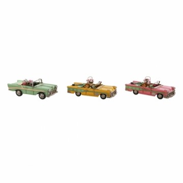 Dekoratīvās figūriņas Home ESPRIT Automobilis Dzeltens Rozā Vintage 26 x 11 x 9 cm (3 gb.)