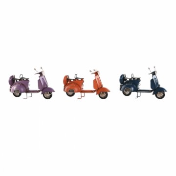 Декоративная фигура Home ESPRIT Мотоцикл Синий Оранжевый Лиловый Vintage 26 x 10 x 17 cm (3 штук)