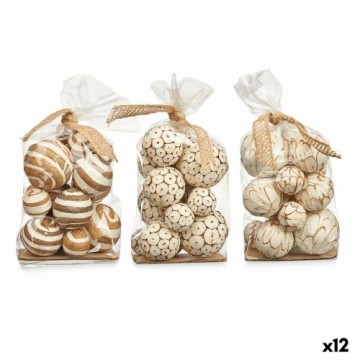 Gift Decor Set of Decorative Balls Белый Коричневый (12 штук)