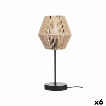 Gift Decor Настольная лампа 40 W Веревка Коричневый Чёрный 17,5 x 37 x 17,5 cm (6 штук)