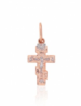Zelta kulons #1300222(Au-R+PRh-W), Sarkanais Zelts 585°, rodijs (pārklājums), 1.33 gr.