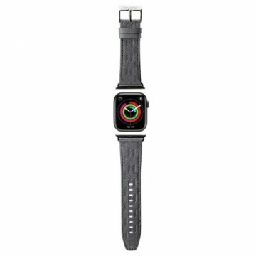 Karl Lagerfeld Pasek KLAWLSAKLHPG Apple Watch 42|44|45|49mm srebrny|silver strap Saffiano Monogram