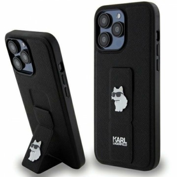 Karl Lagerfeld KLHCP13XGSACHPK iPhone 13 Pro Max 6.7" czarny|black hardcase Gripstand Saffiano Choupette Pins