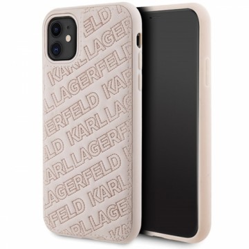Karl Lagerfeld KLHCN61PQKPMP iPhone 11 | Xr 6.1" różowy|pink hardcase Quilted K Pattern