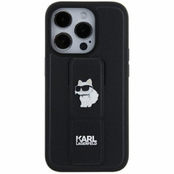 Karl Lagerfeld KLHCN61GSACHPK iPhone 11 | Xr 6.1" czarny|black hardcase Gripstand Saffiano Choupette Pins