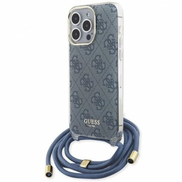 Guess GUHCP15XHC4SEB iPhone 15 Pro Max 6.7" niebieski|blue hardcase Crossbody Cord 4G Print