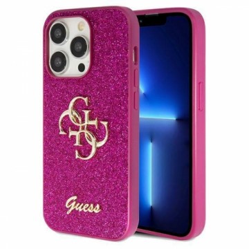 Guess GUHCP15LHG4SGU iPhone 15 Pro 6.1" fioletowy|purple hardcase Glitter Script Big 4G