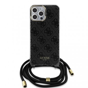 Guess IML 4G Printed Crossbody Case for iPhone 15 Pro Max Black
