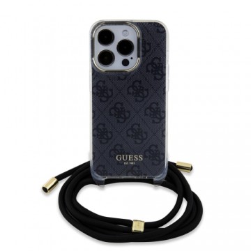 Guess IML 4G Printed Crossbody Case for iPhone 15 Pro Black