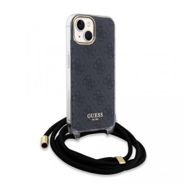 Guess IML 4G Printed Crossbody Case for iPhone 15 Black