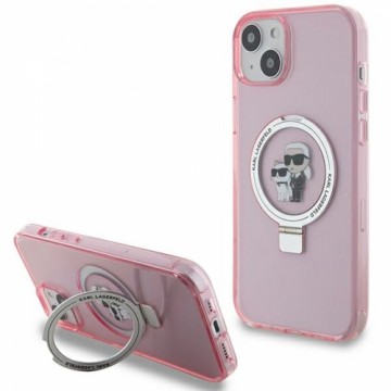 Karl Lagerfeld KLHMP15MHMRSKCP iPhone 15 Plus 6.7" różowy|pink hardcase Ring Stand Karl&Choupettte MagSafe