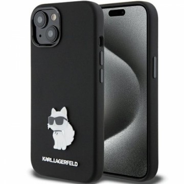 Karl Lagerfeld KLHCP15MSMHCNPK iPhone 15 Plus 6.7" czarny|black Silicone Choupette Metal Pin