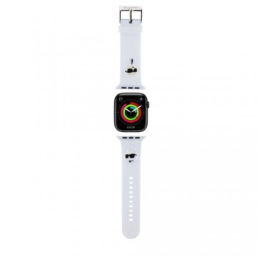 Karl Lagerfeld Karl and Choupette Head NFT Watch Strap for Apple Watch 38|40|41 White