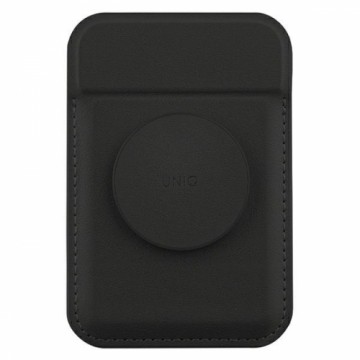 UNIQ Flixa magnetyczny portfel na karty z podpórką czarny|jet black MagSafe