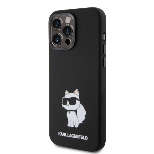 Karl Lagerfeld Liquid Silicone Choupette NFT Case for iPhone 15 Pro Black image 1