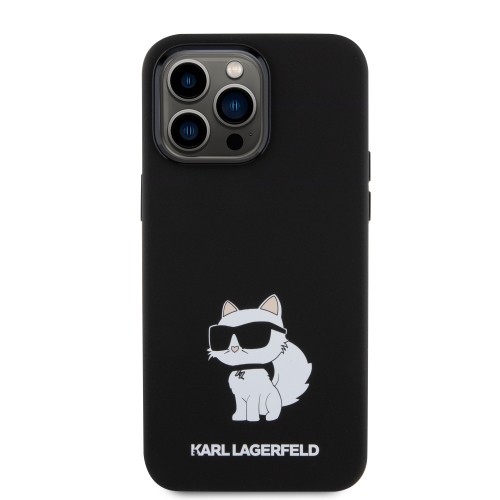 Karl Lagerfeld Liquid Silicone Choupette NFT Case for iPhone 15 Pro Black image 2