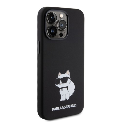 Karl Lagerfeld Liquid Silicone Choupette NFT Case for iPhone 15 Pro Black image 3